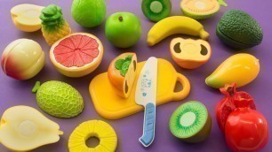 'Learning Names of Food for Kids |  Part 2 : Fruit and Vegetables | Velcro Cutting Fruit and Veggies'