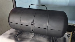 'Transforming gas tanks into BBQ grill @SaraBeautyCorner'