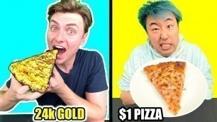 '$1 PIZZA VS 24K GOLD PIZZA!!'