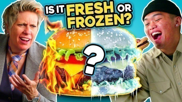 'Can YOU Tell The Difference Between Fresh And Frozen Burgers? | People Vs. Food'