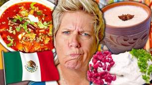 'Americans Try Mexican Food For The First Time! (Menudo, Chapulines, Chiles en Nogada)'