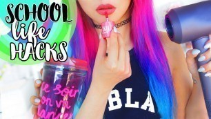 'Sara Beauty Corner  - School HACKS! 12 DIY Back to School LIFE HACKS'