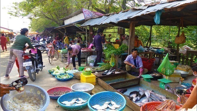 'Vihear Sour Market Food Show - Fresh Countryside Street Food And People Activities'