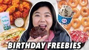 'ONLY EATING FREE BIRTHDAY FOOD FOR 24 HOURS! 