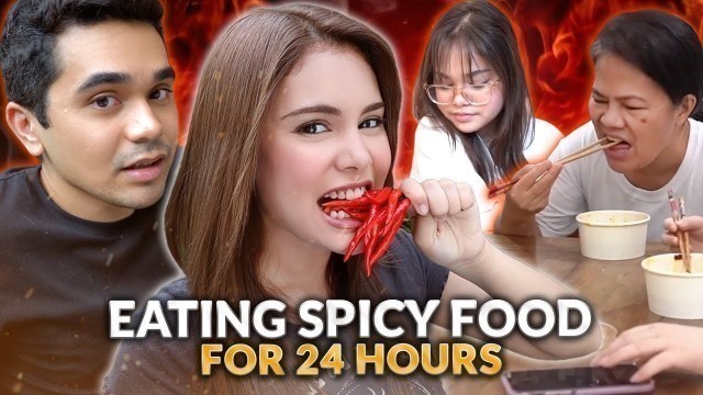 'SPICY FOOD FOR 24 HOURS CHALLENGE! | IVANA ALAWI'