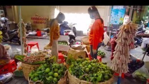 'Asian street Food - Daily Fresh Food And People Activities - Phnom Penh Village Food'