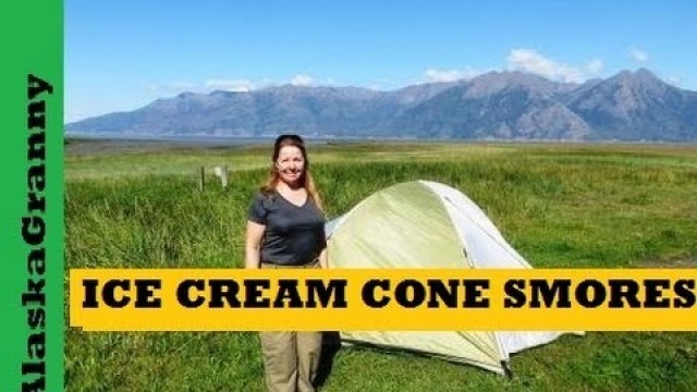 'Ice Cream Cone Smores Foil Packets Easy Camping Recipe Food Hack No Mess Smores'