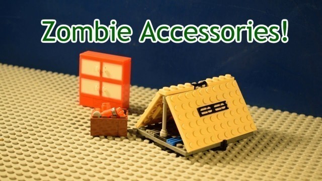 'How To Make Lego Zombie Accessories! (Tent, Food, Cabinet)'