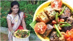 'STINGRAY FISH FRY RECIPE | Traditional fish curry in my village food channel - Village food cooking'