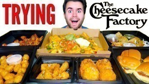 'TRYING CHEESECAKE FACTORY APPETIZERS! - Fried Mac N\' Cheese, Nachos, & MORE Restaurant Taste Test!'