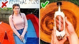 'FESTIVAL HACKS THAT WILL SAVE YOUR LIFE || Camping Tricks For Every Need'