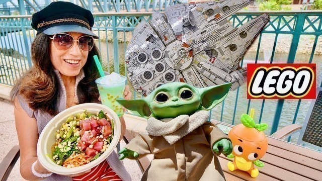 'Trying Japanese Food with GROGU \"Baby Yoda\" & Star Wars shopping at Lego Store'