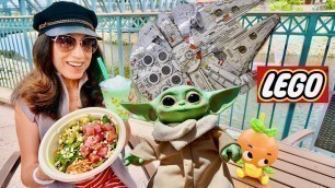 'Trying Japanese Food with GROGU \"Baby Yoda\" & Star Wars shopping at Lego Store'