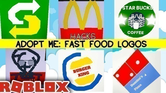 'ADOPT ME FURNITURE HACKS: FAMOUS FAST FOOD LOGOS / McDonalds, KFC, Starbucks, etc. (Roblox)'