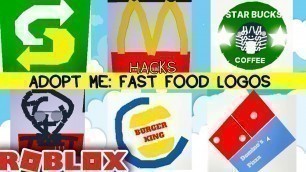 'ADOPT ME FURNITURE HACKS: FAMOUS FAST FOOD LOGOS / McDonalds, KFC, Starbucks, etc. (Roblox)'