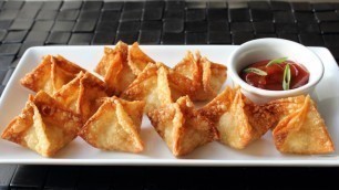 'Crab Rangoon - Crispy Crab & Cream Cheese Wonton Recipe'