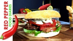 'Lava Burger with Monster Sauce Recipe by Red Pepper Food Diaries'