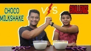 'CHOCO MILKSHAKE CHALLENGE || BJ FOOD CHANNEL || BHAVIK JOSHI || PRIYANI JOSHI || BJ ||'