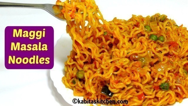 'Maggi Masala Recipe | Maggi banane ki recipe |  Maggi Recipe in hindi | Veg Maggi | kabitaskitchen'