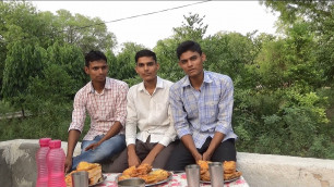 'Bread Pakoda Eating Competition | Aloo Bread Pakora Eating Challenge'