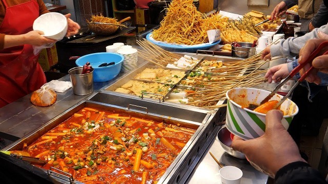 '깡통시장 최초 떡볶이집, 튀김, 어묵 / spicy rice cake, fried food, fish cake - korean street food'