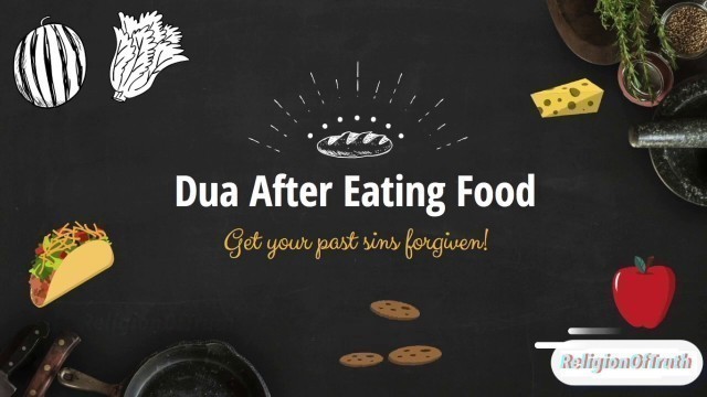 'Dua After Eating Food // Sunnah Series'