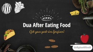 'Dua After Eating Food // Sunnah Series'