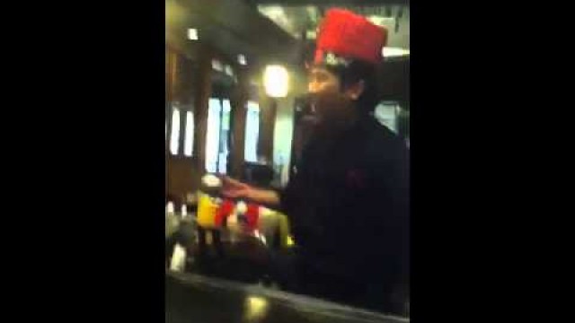 'My niece Sofia\'s reaction to Hibachi-style Japenese food :)'