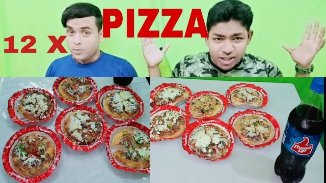 '12 VEG/PANEER/CHICKEN PIZZA EATING CHALLENGE || FOOD COMPETITION IN INDIA || MONSTER FOOD'