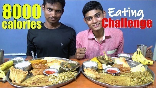 '8000 Calories Food Eating challenge | Man Vs Food | Food Challenge India'