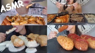 'ASMR Korean Street Food Special eating show Tteokbokki, Corn dog, Fish cake, Kimbab | Angel J-ASMR'