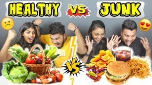 'HEALTHY VS JUNK FOOD EATING CHALLENGE | HOME FOOD vs JUNK FOOD COMPETITION | Food Challenge (Ep-192)'