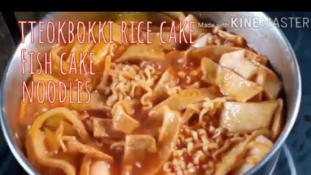 'Tteokbokki rice cake+fish cake+noodles easy recipe |A famous korean Street food|'