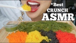 'ASMR *BEST CRUNCHY EATING SOUNDS (Tobiko Eggs + Seagrapes) NO TALKING | SAS-ASMR'