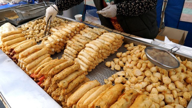 '\'어묵은 경상도가 맛있지\', 40년 경력 수제어묵 달인, 오천 오일장 | Amazing Hand Skill , Making FishCake | Korean Street food'