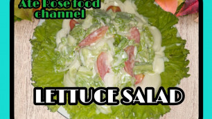 'FIRST TRY MAKING LETTUCE SALAD|Ate Rose food channel'