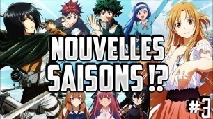 'LA SUITE DE SNK, FOOD WARS, WE NEVER LEARN, GO-TOUBUN, NOUVEAU TRAILER SAO, ETC... [ANIMENEWS #3]'