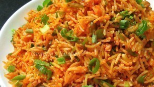 'Veg Schezwan Fried Rice Recipe - Quick Schezwan Fried Rice Recipe in Hindi - Chinese Schezwan Rice'