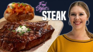 'Food Stylist Shows How to Cook the Perfect Steak | Styling Tips for Ribeye, Salad, Baked Potatoes'