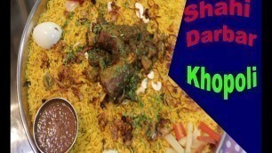 '| Khopoli | Shahi Darbar - Award Wining - Shahi Mutton Thal & Arabian Dishes |Food Diaries|'