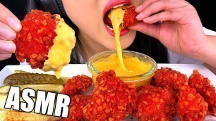 'ASMR CHEESY HOT CHEETOS CHICKEN NUGGETS *RECIPE* (NO TALKING) *CRUNCHY EATING SOUNDS* | ASMR PHAN'