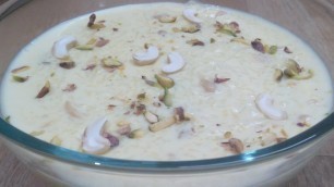 'Chawal Ki Kheer Recipe In Hindi | Rice Kheer Recipe | चावल की खीर | Indian Rice Pudding Recipe......'