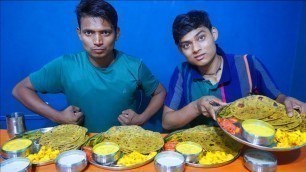 '4x Traditional Food Thali Eating Challenge| Home Cooked Veg Food Competition |'