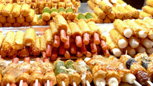 '[4K] Korean street food / fish cake / Myeong-dong / Seoul'