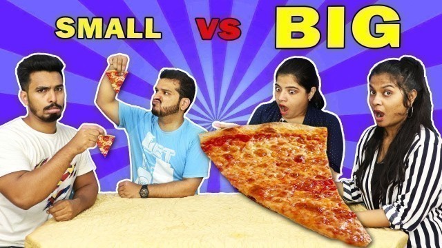 'SMALL VS  BIG EATING COMPETITION ! TINY VS GIANT FOOD CHALLENGE'