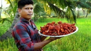 'SIMPLE CRISPY CHICKEN FRY RECIPE | Cooking and eating delicious | Village Food Channel'