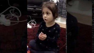 '3 year old reading Dua after food'