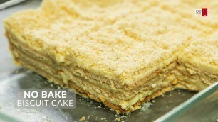 'No Bake Biscuit Cake with Vanilla Pudding | Food Channel L Recipes'