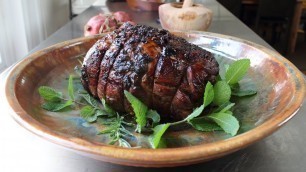 'Roast Leg of Lamb with Pomegranate, Garlic & Herbs - Easter Lamb Recipe'