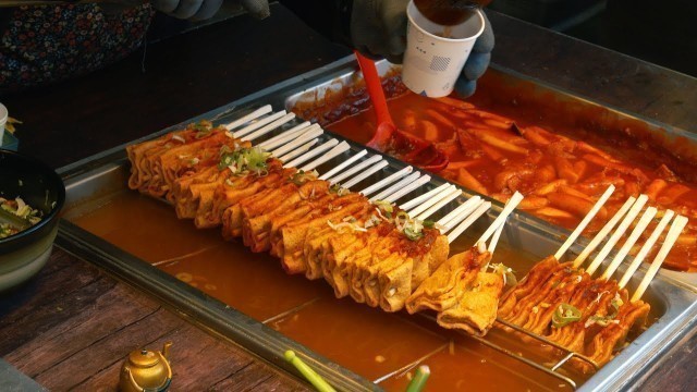 '[4K] Spicy fish cake (매운 어묵,떡볶이) Korean Streat Food #05'